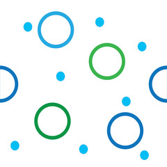 seamless pattern of circles and rings on a white background for fabric and Wallpaper