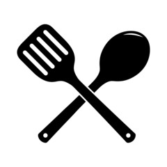 Skimmer for cooking icon. kitchen tools isolated on white background. vector illustration.	