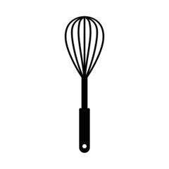 balloon whisk for mixing. kitchen and cooking isolated on white background. vector illustration.	