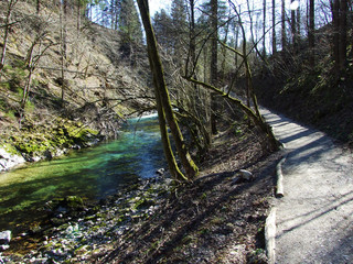 Vintgar Gorge or Bled Gorge and Radovna River (Soteska Vintgar ali Blejski vintgar in reka Radovna) - Zgornje Gorje, Slovenia