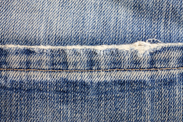 Jeans torn denim texture background.