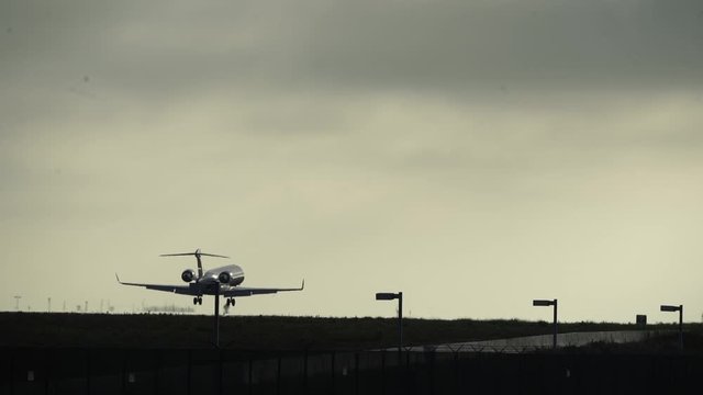 Airliner Landing at LAX Airport