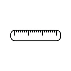 Ruler black line icon vector illustration.
