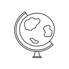 Globe line icon vector illustration. Isolated on white background.