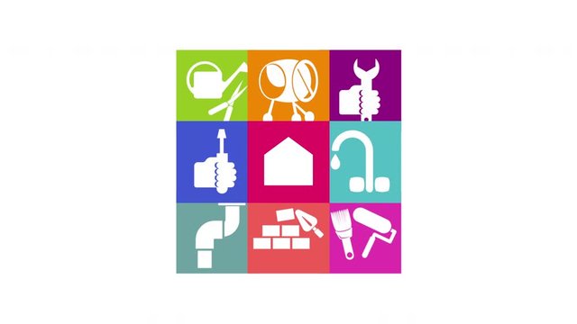 construction or maintenance concept, house artisan tool and work icon
