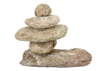 Fototapeta na wymiar pile of stones isolated on white background