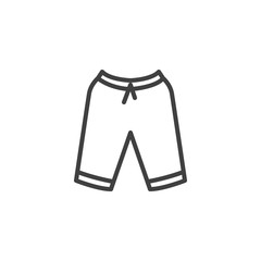 Baby boy pants line icon. linear style sign for mobile concept and web design. Baby Clothing, kids pants outline vector icon. Symbol, logo illustration. Vector graphics