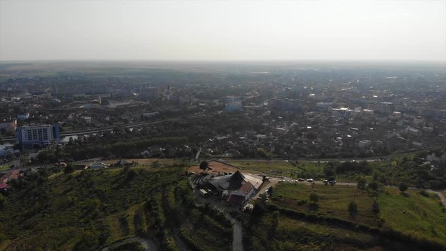 Drone Aerial Above Oradea Romania City Road