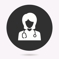 Doctor - vector icon. Illustration isolated. Simple pictogram.