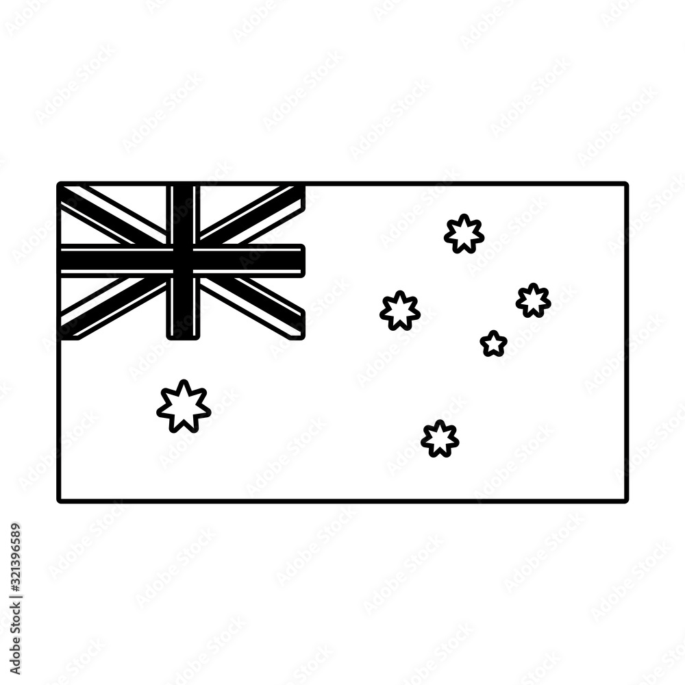 Canvas Prints national australia flag on white background