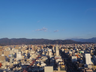 愛媛県松山市の街並み