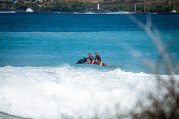 Fototapeta na wymiar Big Island Hawaii Ocean Safety