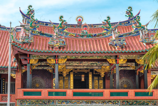 Traditional Chinese architecture in Penang. Yeoh Kongsi, one of the Chinese Hokkien clans in George Town, Penang
