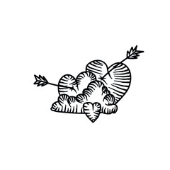 Vintage Valentine's Day. vector illustration 