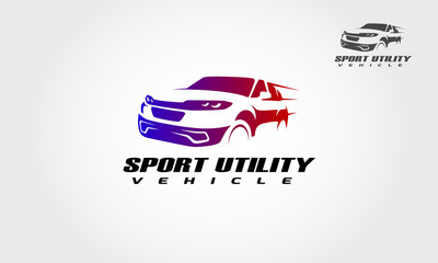 Sport Utility Vector Logo Template. A luxury and sporty logo.