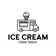 Ice Cream Food Truck Logo