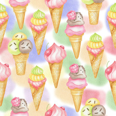 Ice cream pattern