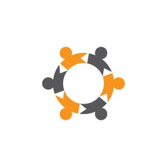 Teamwork logo creative vector icon