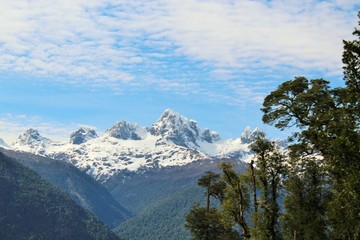 view of mountains in winter