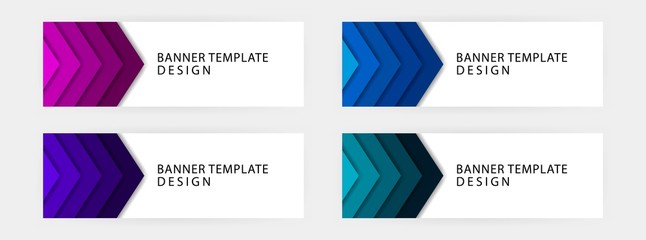 Fototapeta premium abstract background banner collection with vibrant background