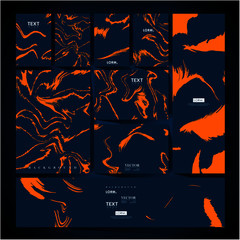 Naklejka premium Digital Marble Cover Card Design for your Business with Abstract Lines.