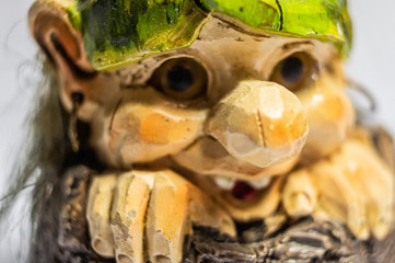 Figurine of an Icelandic fairy troll close-up. Minsk. Belarus - February 05 2020