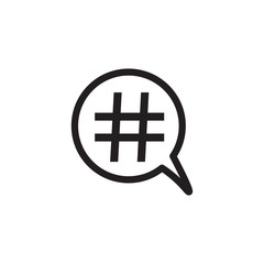 Obraz premium hashtag icon vector design logo template EPS 10