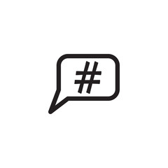 Obraz premium hashtag icon vector design logo template EPS 10