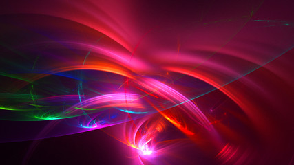 Fractal 3D rendering abstract and shiny background