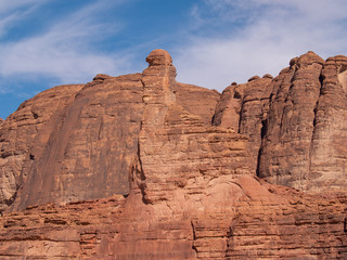 Fototapeta na wymiar Finger rock geological strata outcrop at Winter Park Tantora Festival in Al Ula, Saudi Arabia