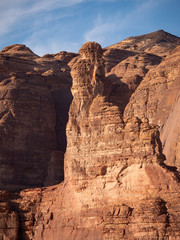 Finger rock geological strata outcrop at Winter Park Tantora Festival in Al Ula, Saudi Arabia