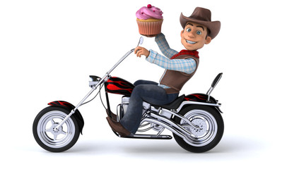 Fototapeta na wymiar Fun Cowboy - 3D Illustration