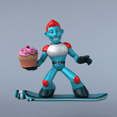 Red Robot - 3D Illustration