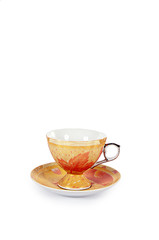 Luxurious designed Tea cup & Plate isolated on white