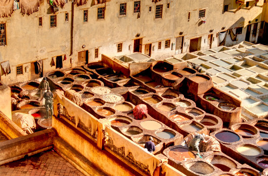 Tanneries in Fez, Morocco