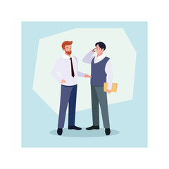 businessmen standing in the office, business professional men