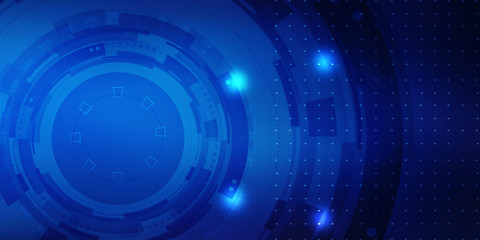 2d illustration Abstract futuristic electronic circuit technology background