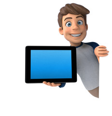 3D cartoon character fun teenager