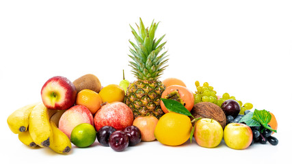 tropical fruit isolated on a white background