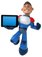 Super modern superhero - 3D Illustration