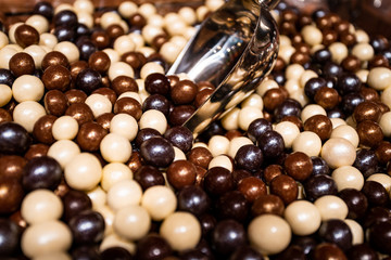 various chocolates as a background - sweet food