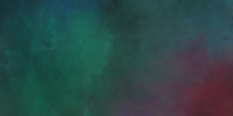 abstract painted artistic grunge horizontal background texture with dark slate gray, old mauve and sea green color