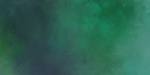 abstract painted artistic grunge horizontal background with dark slate gray, blue chill and teal blue color