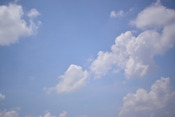 The sky and the clouds are beautiful and bright.