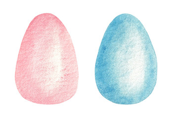 Easter eggs, watercolor illustration