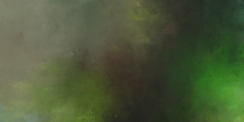 abstract painted artistic antique horizontal background with dark olive green, gray gray and olive drab color