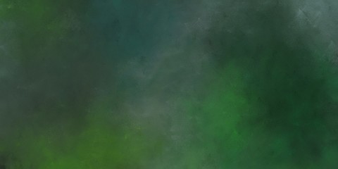 abstract painted artistic old horizontal banner background  with dark slate gray, dark olive green and dim gray color