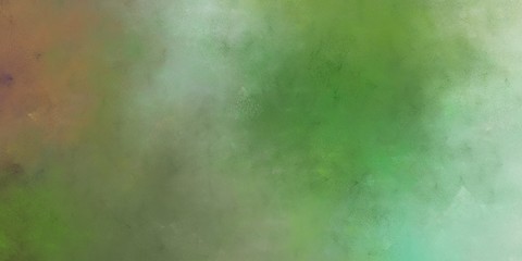 abstract painted artistic vintage horizontal design with pastel brown, ash gray and dark sea green color