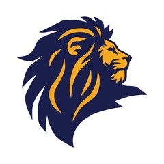 Lion Head Logo Vector Icon Mascot Design 