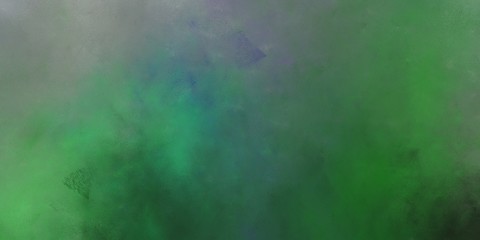 abstract painted artistic grunge horizontal banner with sea green, light slate gray and dim gray color